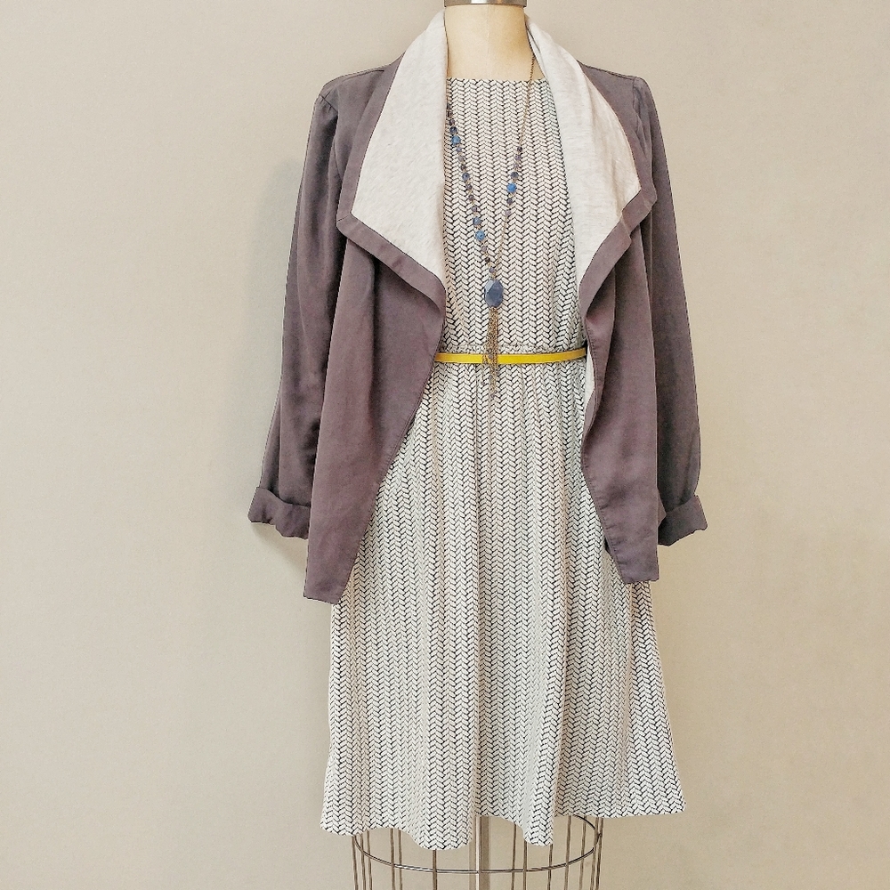 LOFT Geo Print Zippered Dress